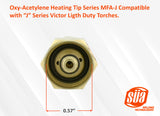 MFA-J heating-tip connector diameter close-up