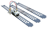 Oxy-fuel track cutter with three guide tracks