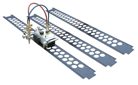 Oxy-fuel track cutter with three guide tracks