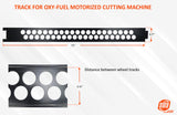 Track cutter guide rail dimension diagram