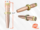 SC12 cutting-tip dimensions and seating views