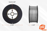 Small flux-cored wire spool dimensions and hub diameter