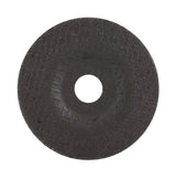 Steel cutting disc, rear abrasive surface and arbor hole