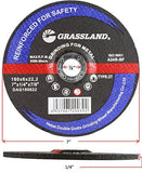 Steel grinding disc dimensions: 7-inch diameter, 1/4-inch thickness and 7/8-inch arbor