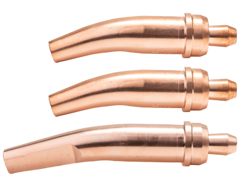 Three bent 1-118 gouging tips