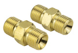 Pair of brass Type B hose couplers