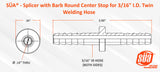 3/16 inch hose splicer dimension diagram