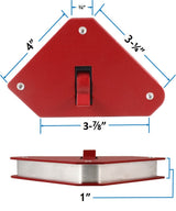 Front and side dimension diagram of welding magnet