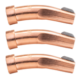 Three copper 6290-G gouging tips with cutaway sides