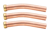 Three bent 6290-GG gouging tips