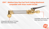 CA1350 cutting attachment compatibility diagram