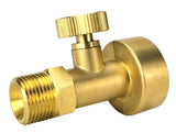 Brass propane adapter angled view