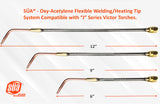 Comparison of 6, 9 and 12 inch flexible tips