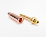 HPN tip separated into copper shell and brass insert