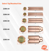 Comparison of five 2290 heating tip sizes