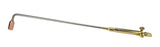 Long heating torch with bent tube and copper rosebud tip