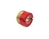 Brass threaded bonnet with red insert