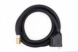 Gouging cable assembly showing connector boot and brass terminal