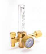 CO2 flowmeter with transparent flow tube and brass body