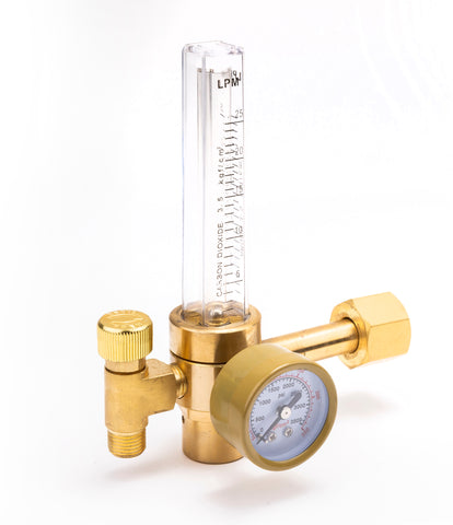 CO2 flowmeter with transparent flow tube and brass body
