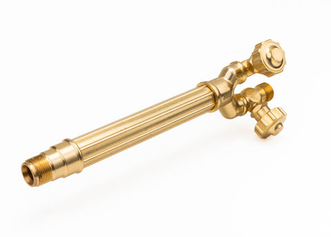 100C style brass torch handle angled view
