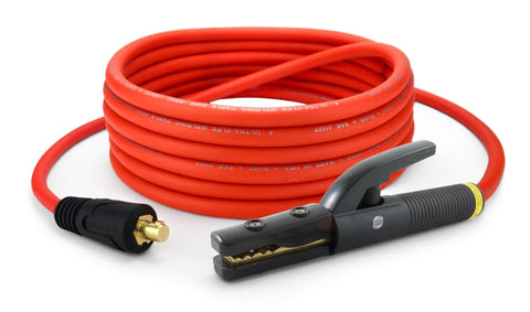 Orange Ultra-Flex welding lead with AF-50 electrode holder and Dinse connector
