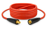 Orange Ultra-Flex extension cable with male and female LC-40 connectors
