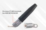 LC-40 connector illustration showing a Lenco CT-40FA terminal and insulating cover.