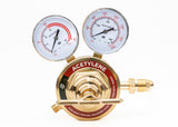 Acetylene regulator front view with two gauges