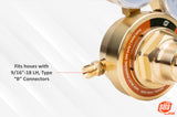 LP gas regulator Type B left-hand outlet
