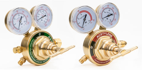 V450 oxygen and acetylene regulator pair