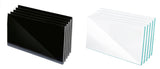 Clear and dark rectangular glass lens stacks