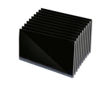 Dark rectangular filter lenses arranged upright