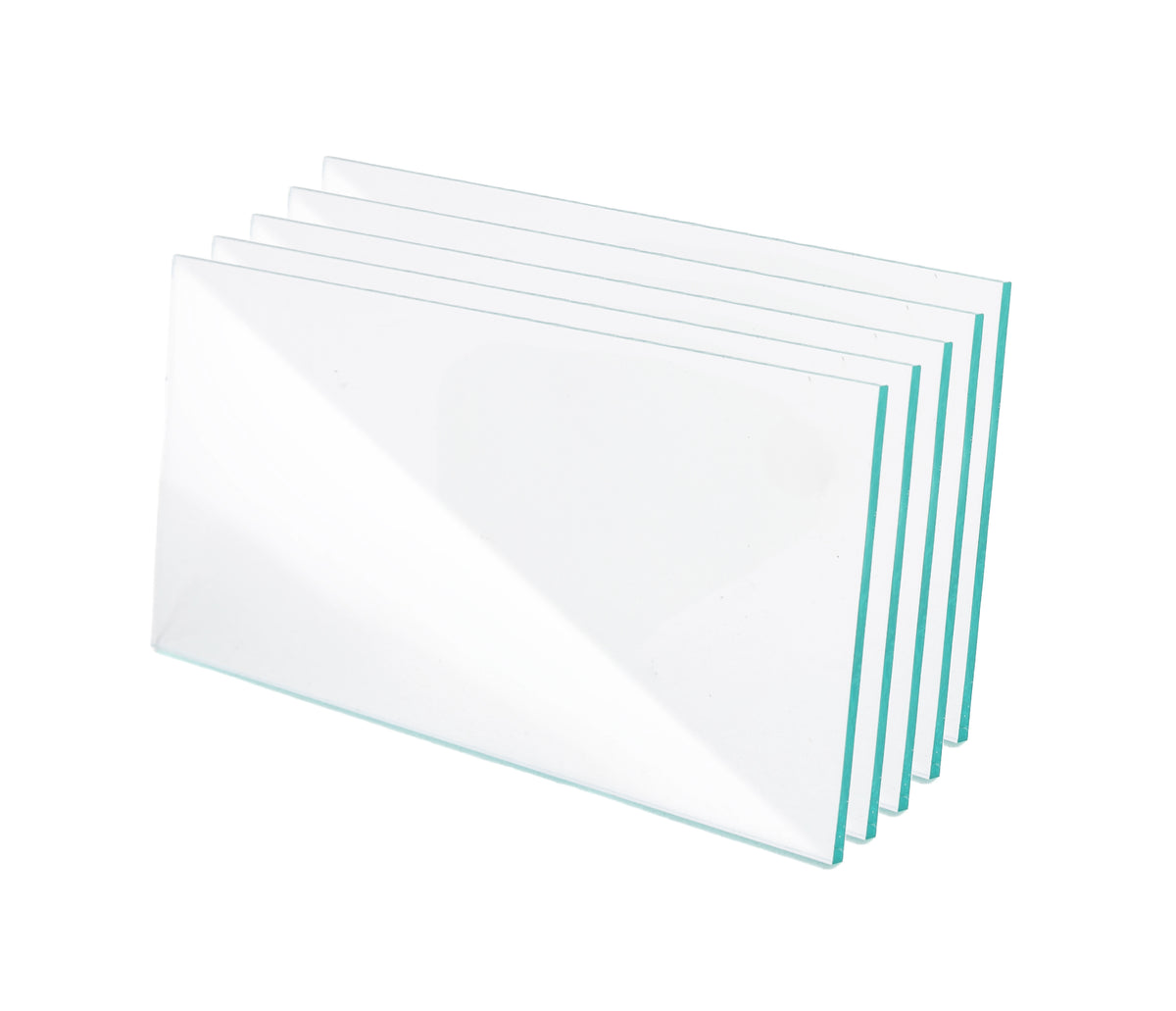 Small stack of clear rectangular cover lenses