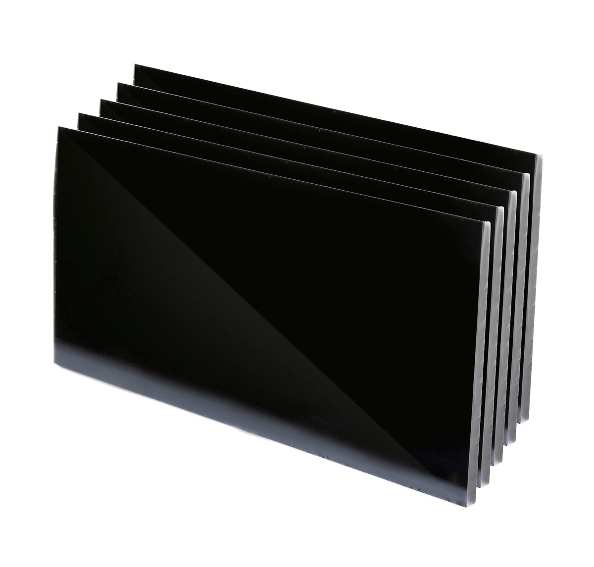 Small stack of dark rectangular filter lenses