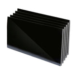 Small stack of dark rectangular filter lenses