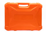 Closed orange carrying case