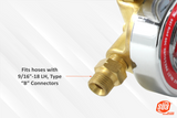 Fuel regulator Type B left-hand hose outlet