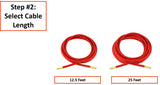SÜAFlex 12.5-foot and 25-foot cable options