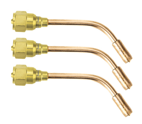 Three MFA-J rosebud heating tips