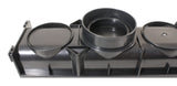 Channel drain bottom outlet installed