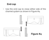 Channel drain end cap installation diagram