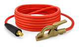 Orange UltraFlex copper ground clamp lead with LC-40 connector
