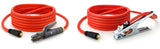 Orange UltraFlex lead set with steel ground clamp and Dinse 10-25 connectors