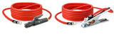 Orange UltraFlex lead set with steel ground clamp and ring lugs