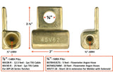 TIG torch stud adapter dimensions