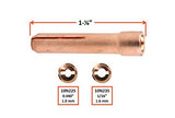 10N22S and 10N23S short TIG collet dimensions