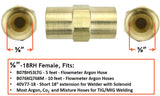Welding Argon or Shield Gas Hose Coupler 5/8"-18 Female x 5/8"-18 Female - 11N17