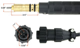 Miller MIG power plug and round 2-pin trigger connector dimensions
