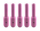 Five long size 4L pink TIG cups